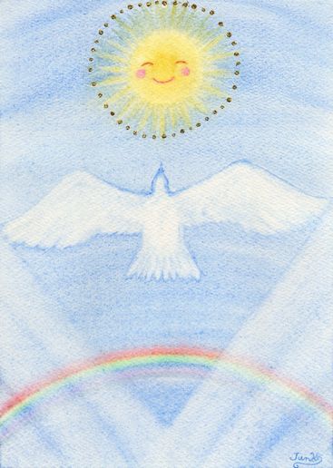 �����Ă���˔\���ڊo�߂āA�]�݂ǂ���̐l�����������閂�@�̊G��